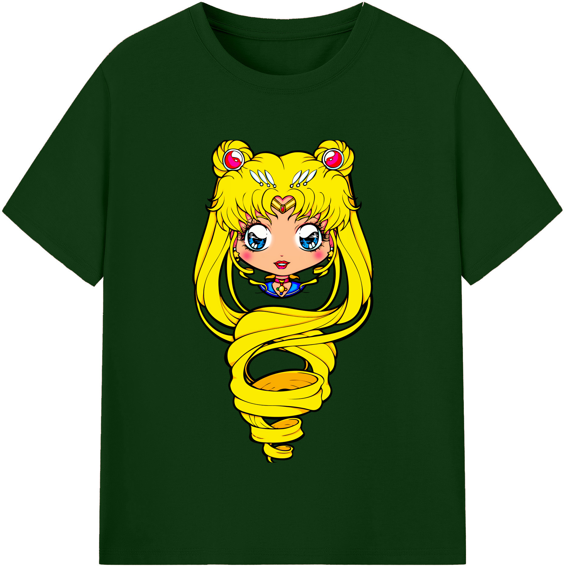 （画像用） 美少女戦士セーラームーン 月野 うさぎ つきの うさぎ Sailor Moon Tsukino Usagi 綿100％半袖Tシャツ（フロントプリント）